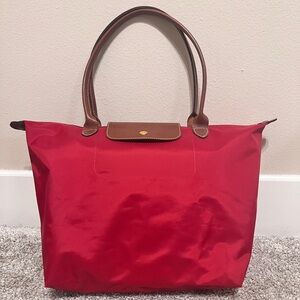 Longchamp Le Pliage Original L Tote Bag - Red
